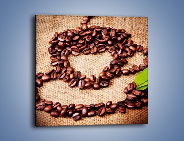 Obraz na płótnie – Wyraźny znak w kawie – jednoczęściowy kwadratowy JN444