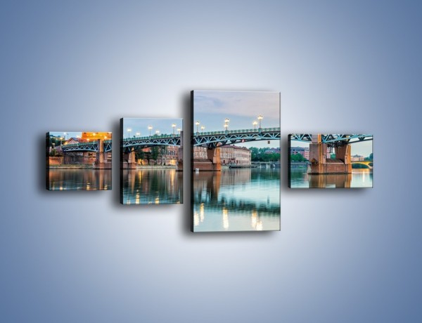 Obraz na płótnie – Most Saint-Pierre w Tuluzie – czteroczęściowy AM721W5
