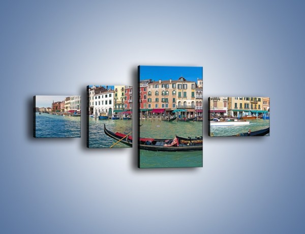 Obraz na płótnie – Panorama Canal Grande w Wenecji – czteroczęściowy AM745W5
