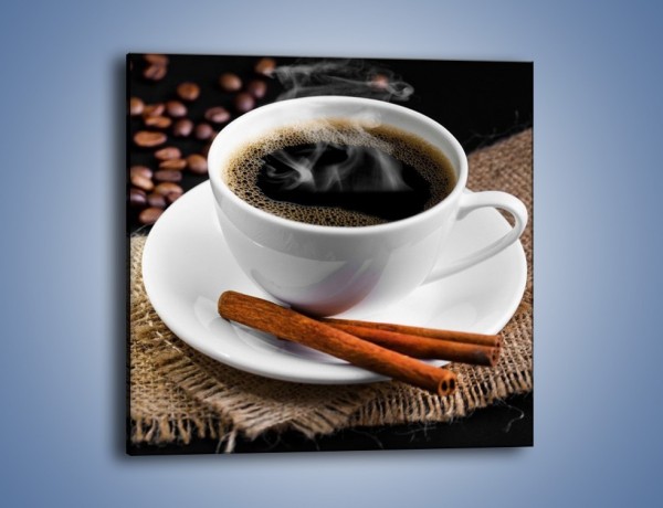 Obraz na płótnie – Kawa z cynamonową laską – jednoczęściowy kwadratowy JN456