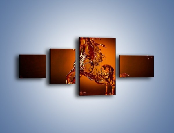 Obraz na płótnie – Wodny koń w mocnym świetle – czteroczęściowy GR228W5