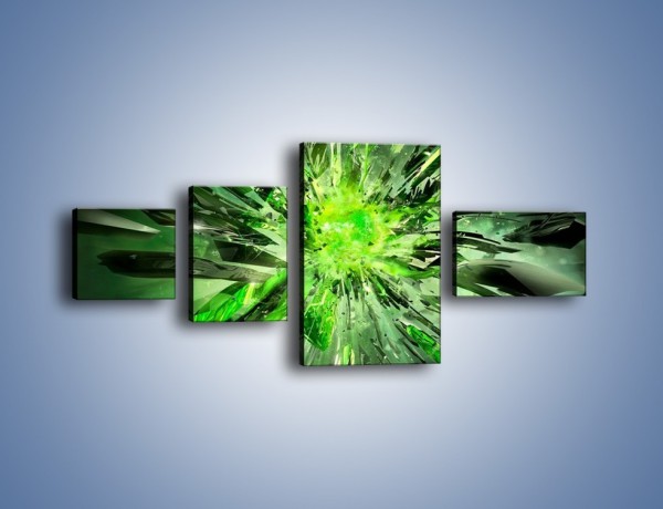 Obraz na płótnie – Ostre kawałki zieleni – czteroczęściowy GR422W5