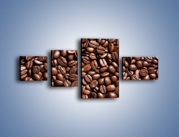 Obraz na płótnie – Ziarna świeżej kawy – czteroczęściowy JN061W5
