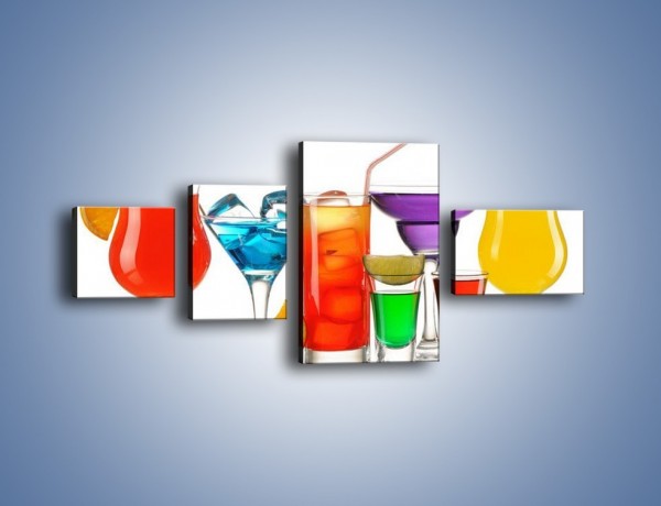 Obraz na płótnie – Wakacyjne party z alkoholem – czteroczęściowy JN092W5
