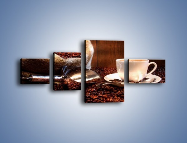 Obraz na płótnie – Poranna energia z kawą – czteroczęściowy JN098W5