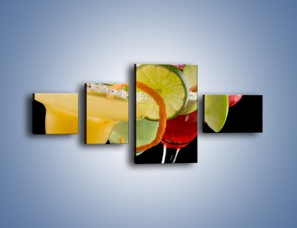 Obraz na płótnie – Drinki z dodatkiem owoców – czteroczęściowy JN101W5