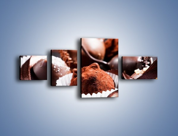 Obraz na płótnie – Wyroby z czekolady – czteroczęściowy JN123W5