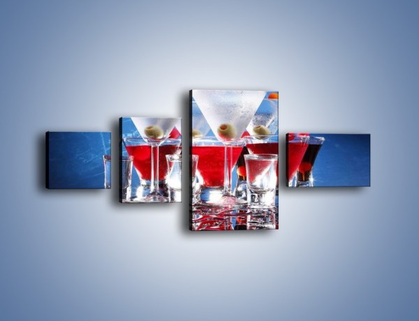 Obraz na płótnie – Martini wstrząśnięte zmieszane – czteroczęściowy JN161W5