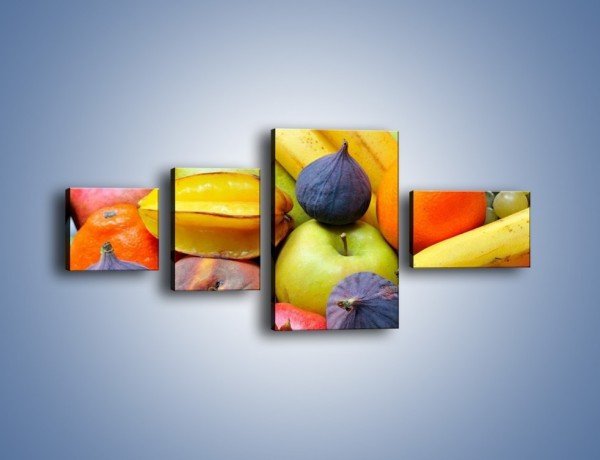 Obraz na płótnie – Owocowe kolorowe witaminki – czteroczęściowy JN173W5