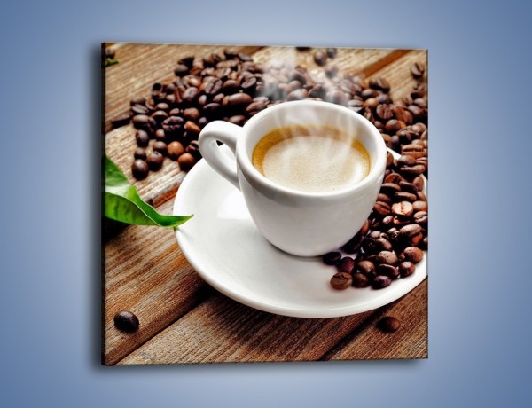 Obraz na płótnie – Letni błysk w filiżance kawy – jednoczęściowy kwadratowy JN470