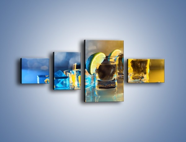 Obraz na płótnie – Zimne shoty z limonką – czteroczęściowy JN294W5