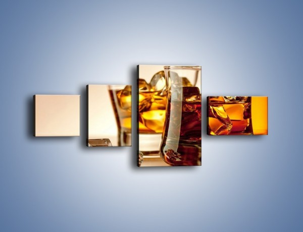 Obraz na płótnie – Męskie rozmowy przy whisky – czteroczęściowy JN318W5