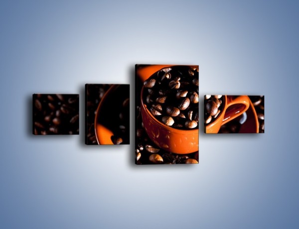 Obraz na płótnie – Filiżanka kawy z charakterem – czteroczęściowy JN343W5