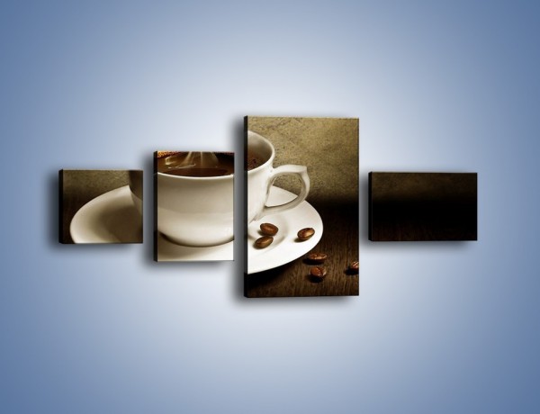 Obraz na płótnie – Kawa ze szczyptą szarości – czteroczęściowy JN345W5
