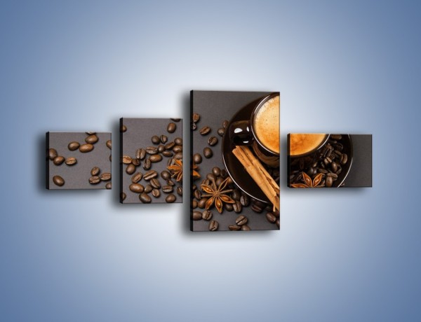 Obraz na płótnie – Kawa z goździkiem – czteroczęściowy JN349W5