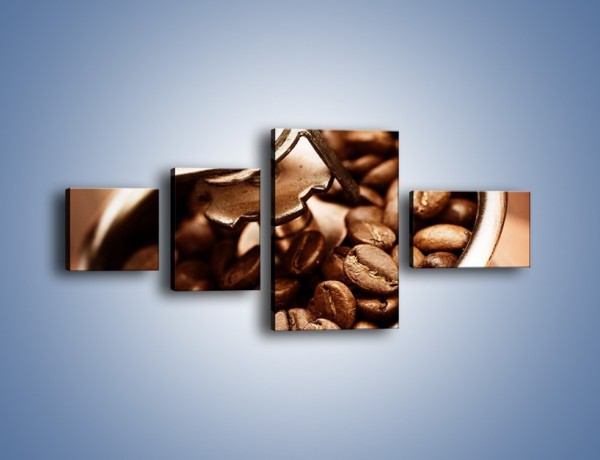 Obraz na płótnie – Kawa w młynku – czteroczęściowy JN361W5