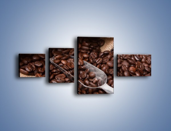 Obraz na płótnie – Worek pełen kawy – czteroczęściowy JN372W5