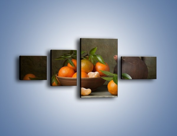 Obraz na płótnie – Miska nazrywanych pomarańczy – czteroczęściowy JN381W5