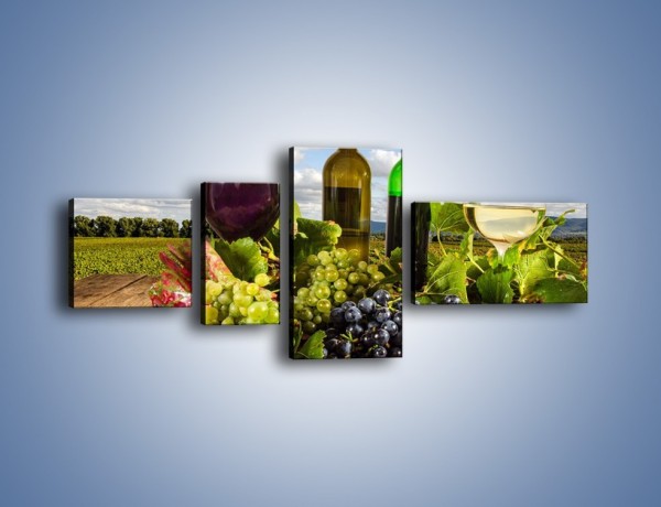 Obraz na płótnie – Wino w jesiennych klimatach – czteroczęściowy JN415W5
