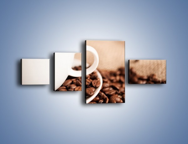 Obraz na płótnie – Kawa z bliska – czteroczęściowy JN431W5