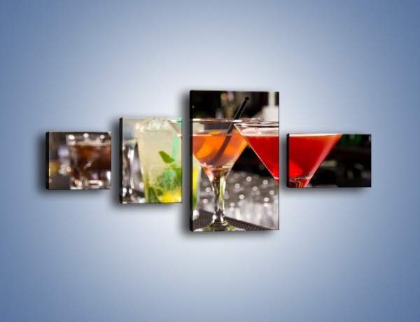 Obraz na płótnie – Drinki na barze – czteroczęściowy JN432W5