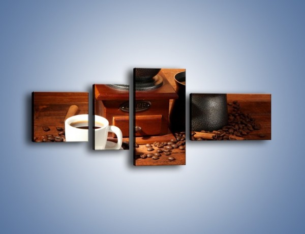 Obraz na płótnie – Młynek do kawy – czteroczęściowy JN437W5