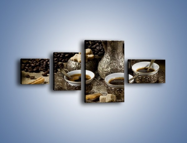 Obraz na płótnie – Tajemnicze opowieści przy kawie – czteroczęściowy JN455W5