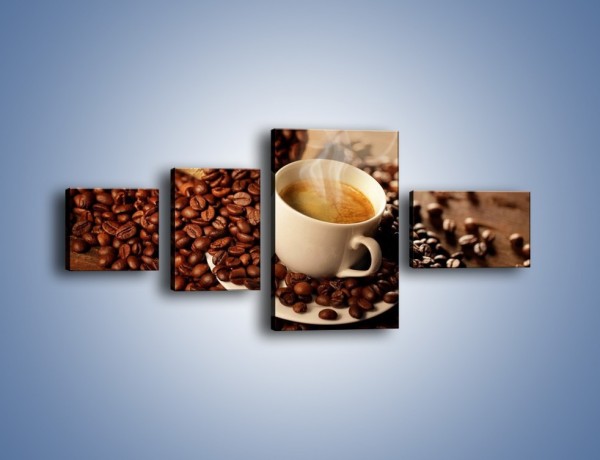 Obraz na płótnie – Zatopione ziarna kawy – czteroczęściowy JN477W5