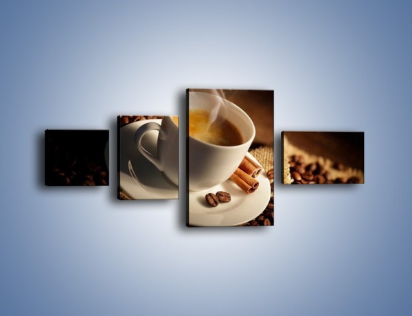 Obraz na płótnie – Historia dwóch ziarenek kawy – czteroczęściowy JN479W5