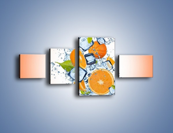 Obraz na płótnie – Pomarańczowe trio w powietrzu – czteroczęściowy JN499W5