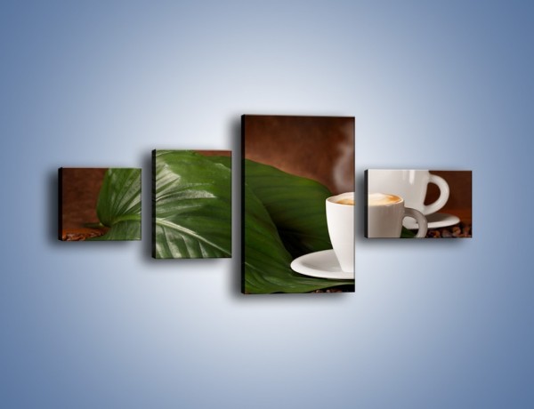 Obraz na płótnie – Kawa na eukaliptusie – czteroczęściowy JN576W5