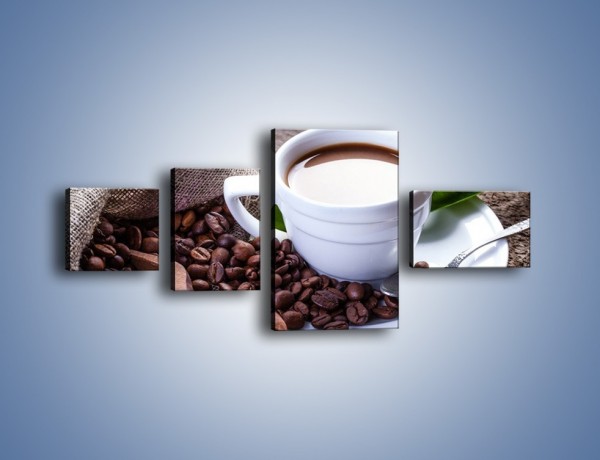 Obraz na płótnie – Dobrze odmierzona porcja kawy – czteroczęściowy JN613W5