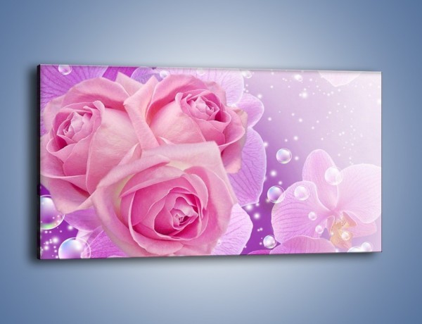 Obraz na płótnie – Kwiaty dla księżniczki – jednoczęściowy panoramiczny K498