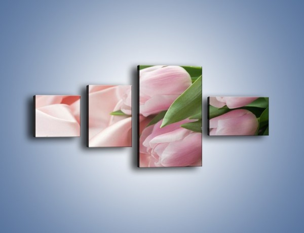 Obraz na płótnie – Odpoczynek tulipanów na atłasie – czteroczęściowy K050W5