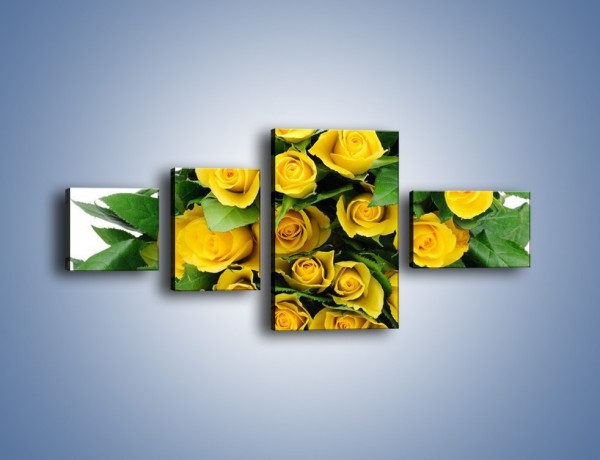 Obraz na płótnie – Wiosenny uśmiech w różach – czteroczęściowy K379W5