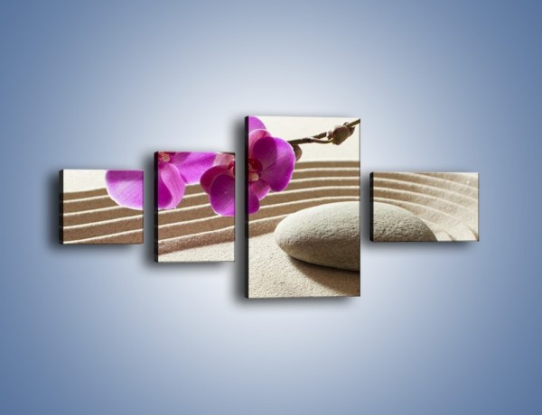 Obraz na płótnie – Kwiat i pustynia – czteroczęściowy K434W5