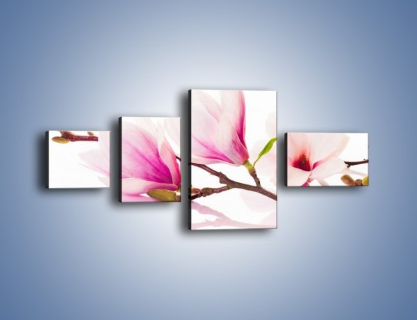 Obraz na płótnie – Lekkość w kwiatach wiśni – czteroczęściowy K485W5