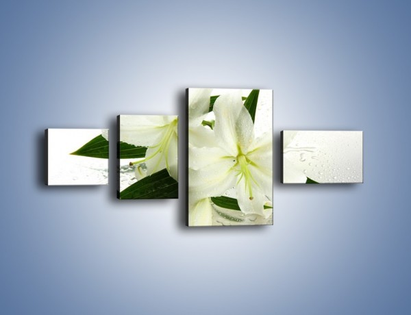 Obraz na płótnie – Niewinność białej lilii – czteroczęściowy K632W5