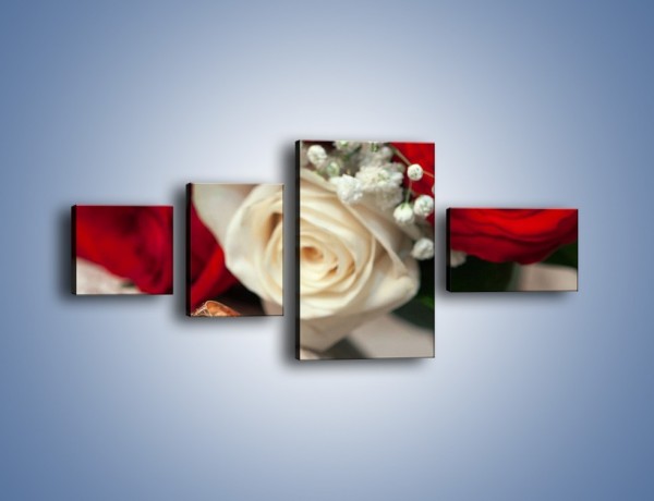 Obraz na płótnie – Małżeństwo przysięga i róże – czteroczęściowy K681W5