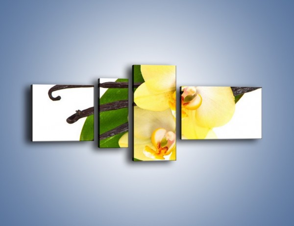 Obraz na płótnie – Waniliowa kwiatowa kompozycja – czteroczęściowy K857W5
