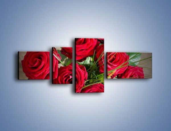 Obraz na płótnie – Pospolita wiązanka z róż – czteroczęściowy K864W5