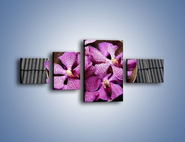 Obraz na płótnie – Półmisek kwiatowych główek – czteroczęściowy K896W5