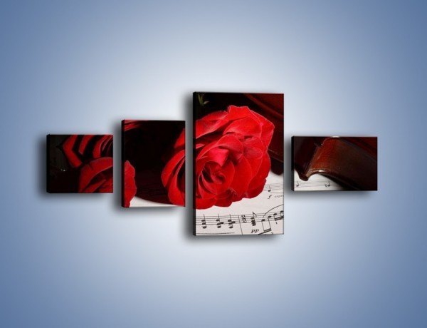 Obraz na płótnie – Sonety pisane miłością do róż – czteroczęściowy K906W5