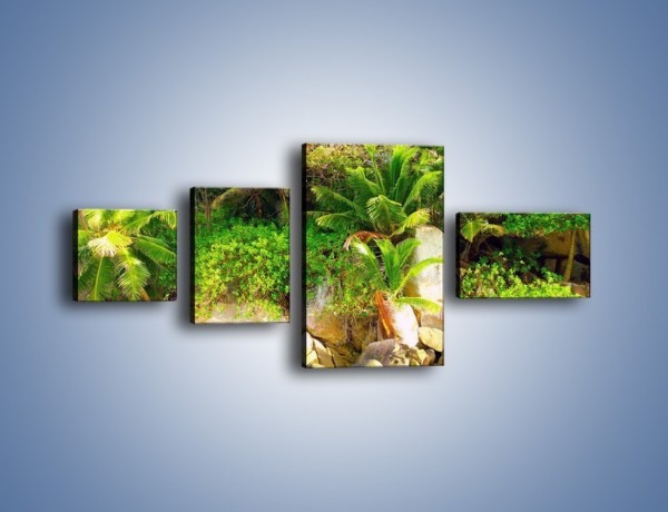 Obraz na płótnie – Ściana tropikalnych drzew – czteroczęściowy KN086W5
