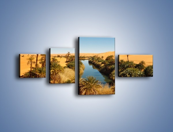 Obraz na płótnie – Woda woda na pustyni – czteroczęściowy KN1294AW5