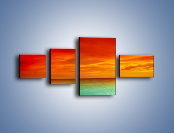 Obraz na płótnie – Horyzont w kolorach tęczy – czteroczęściowy KN1303AW5