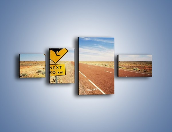 Obraz na płótnie – Droga do raju przez australię – czteroczęściowy KN315W5