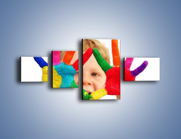 Obraz na płótnie – Kolorowy dziecięcy świat – czteroczęściowy L053W5