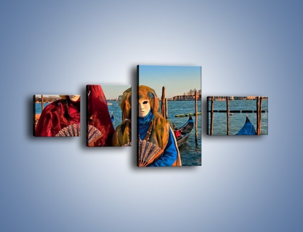 Obraz na płótnie – Wenecja i jej bohaterowie – czteroczęściowy L210W5
