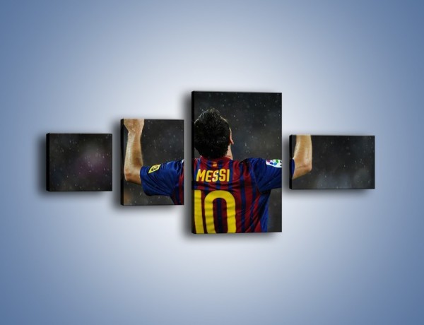 Obraz na płótnie – Messi wielkim zwycięzcą – czteroczęściowy L241W5